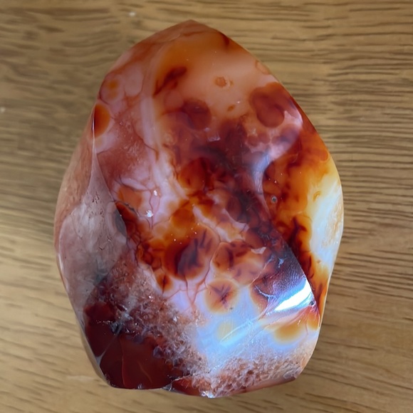Natural Polished Red Blossom Agate Carnelian Crystal Flame from Madagascar - Picture 4 of 5